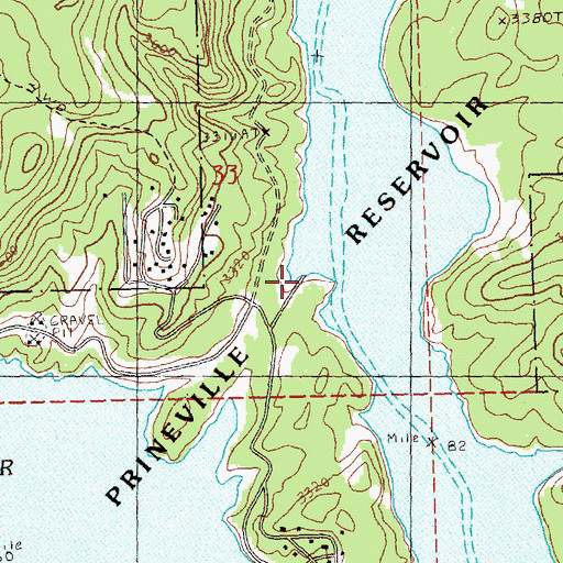 Topographic Map of Jasper Point Boat Ramp, OR