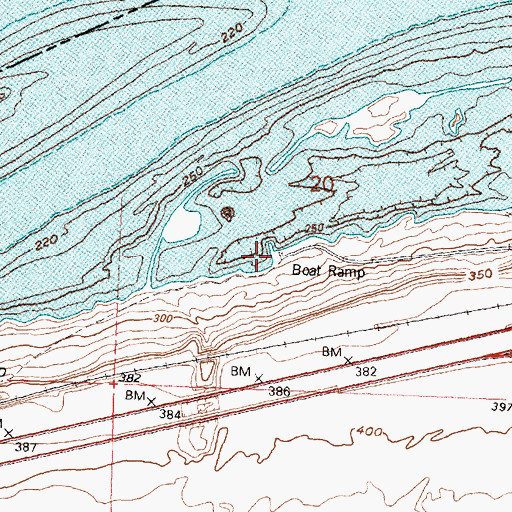 Topographic Map of Quesnal Park Boat Ramp, OR
