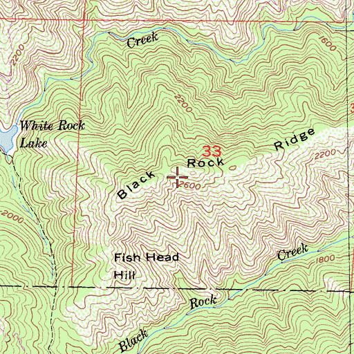 Topographic Map of Black Rock Ridge, CA