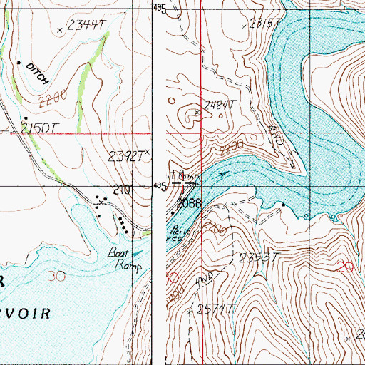 Topographic Map of Hewitt / Holcomb Parks Boat Ramp 3, OR