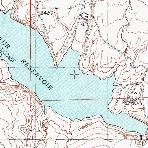 Topographic Map of Malheur Reservoir Boat Ramp, OR