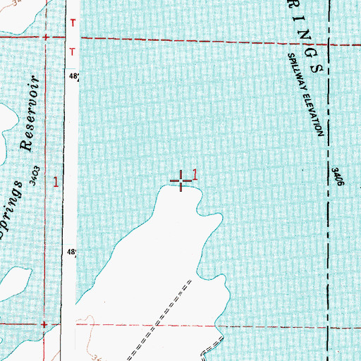 Topographic Map of Middle Warm Springs Reservoir Boat Ramp, OR