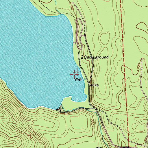 Topographic Map of Cultus Lake Boat Ramp, OR