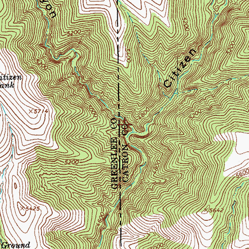 Topographic Map of Bullard Canyon, AZ