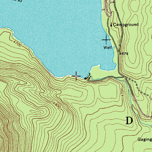 Topographic Map of Cultus Lake Resort Marina, OR
