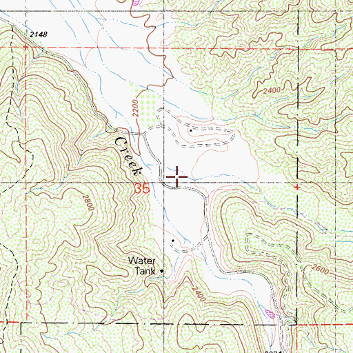 Topographic Map of Blackburn Canyon, CA