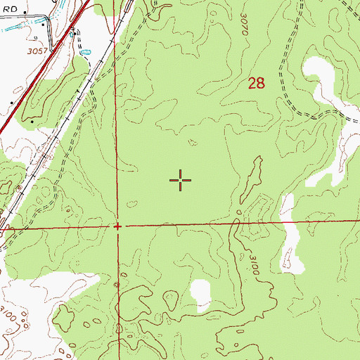 Topographic Map of Hooker Creek Event Center, OR