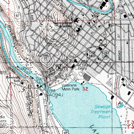 Topographic Map of Klamath County Loyd de Lap Law Library, OR