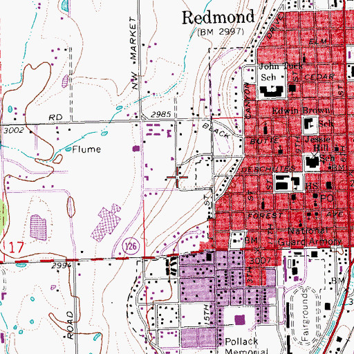 Topographic Map of Sam Johnson City Park Outdoor Stage, OR