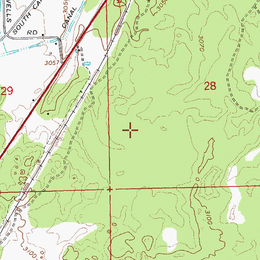 Topographic Map of Three Sisters Conference Center, OR