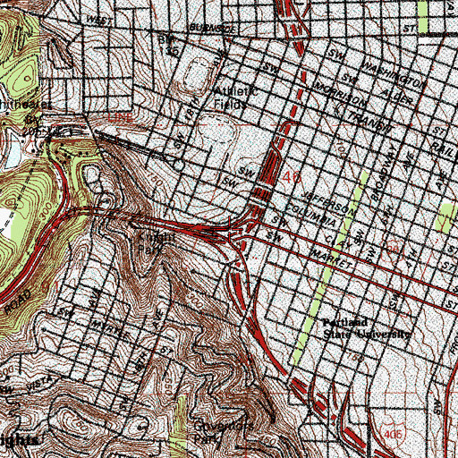 Topographic Map of 09254B Tunnel, OR