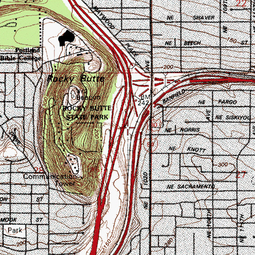 Topographic Map of 13514H Tunnel, OR