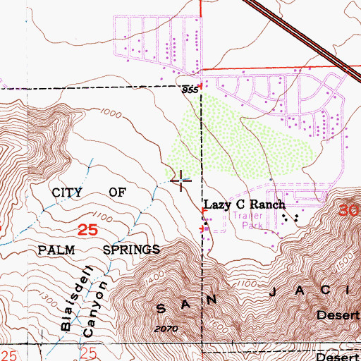 Topographic Map of Blaisdell Canyon, CA