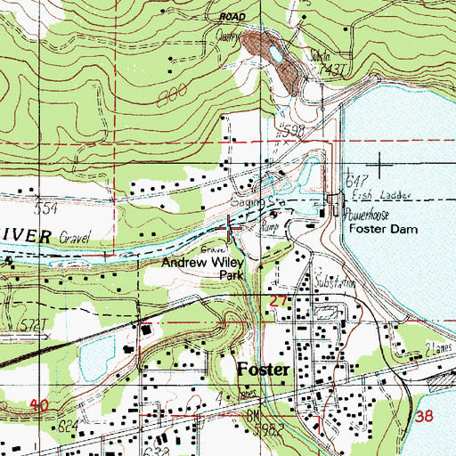 Topographic Map of Andrew Wiley Park Boat Ramp, OR