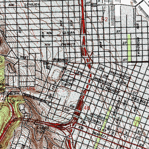 Topographic Map of Artist Repertory Theatre, OR