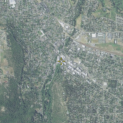 Aerial/Satellite Image of Ashland City Hall, OR