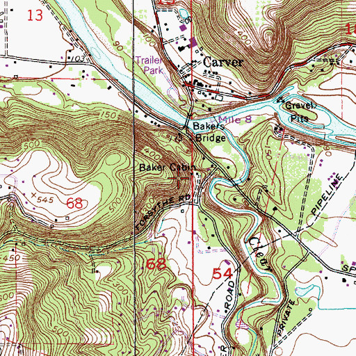 Topographic Map of Baker Cabin Site - Pioneer Church, OR