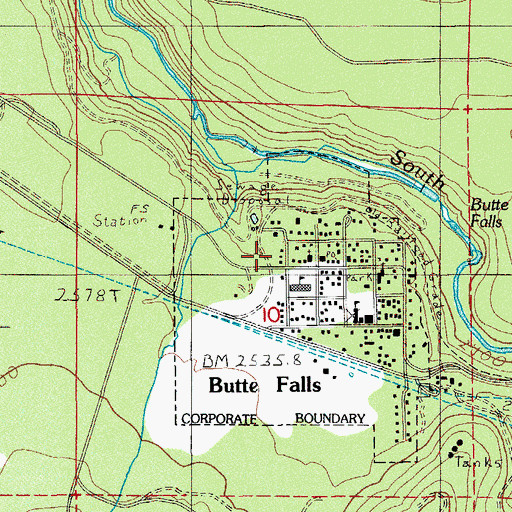 Topographic Map of Bill Edmonson Memorial Museum, OR