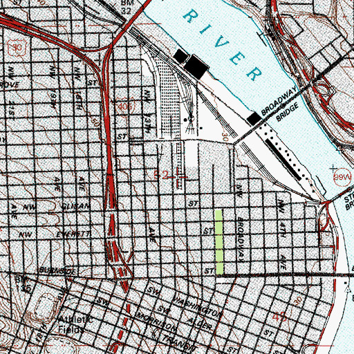 Topographic Map of Billy Frank Jr Conference Center, OR