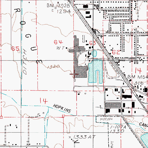 Topographic Map of Boise 1 and 2 Biomass Facility, OR