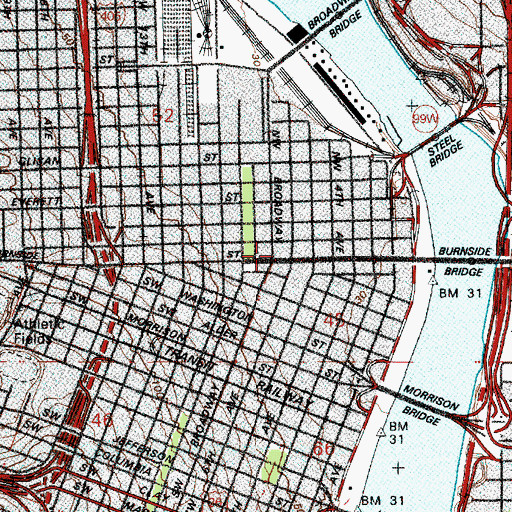 Topographic Map of Brody Theatre, OR