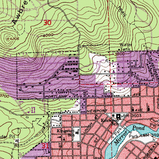 Topographic Map of Central Oregon Community College Chandler Lab, OR
