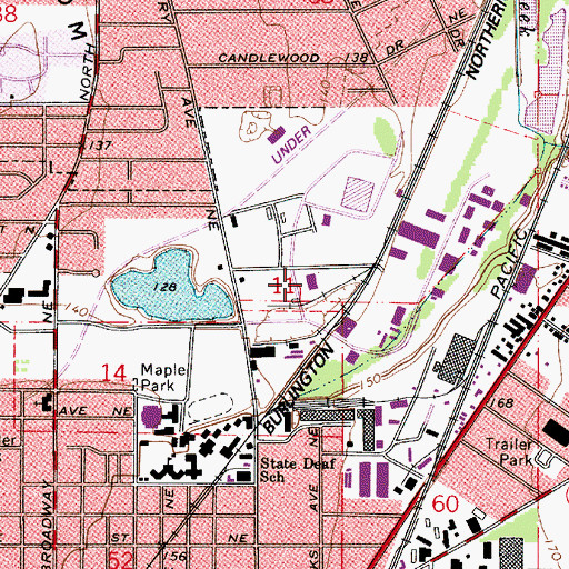 Topographic Map of Cherriots Salem Keizer Transit Dispatch Facilities, OR