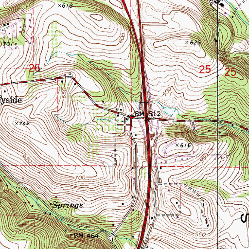 Topographic Map of Cherriots Sunnyside / Turner Interchange Park and Ride, OR