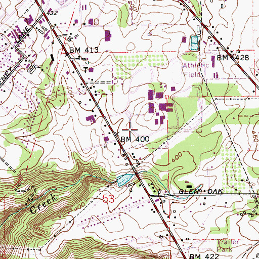Topographic Map of Clackamas Community College Park and Ride, OR
