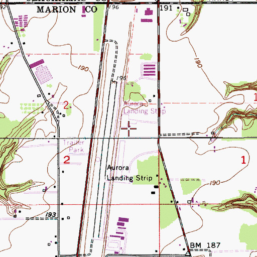 Topographic Map of Columbia Aviation Heliport, OR