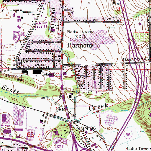Topographic Map of Department of Motor Vehicles Clackamas Promenade, OR