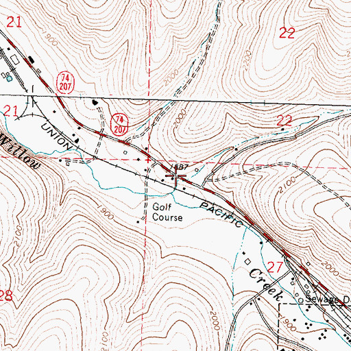 Topographic Map of Department of Motor Vehicles Heppner, OR