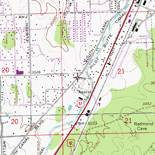 Topographic Map of Department of Motor Vehicles Redmond, OR
