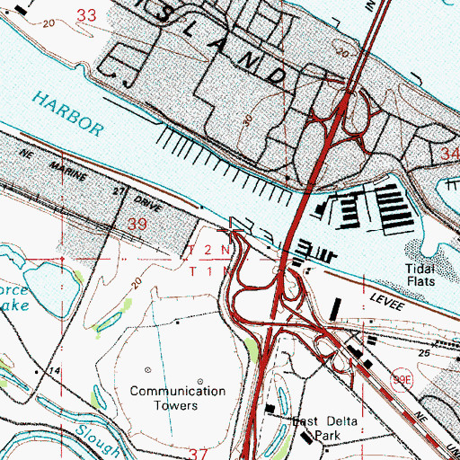 Topographic Map of Diversified Marine, OR