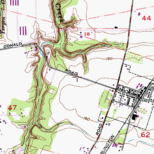 Topographic Map of Donald Public Works Department Office, OR