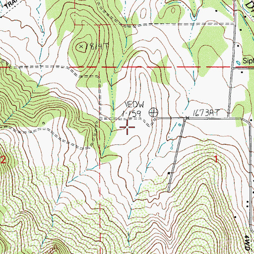 Topographic Map of Dry Creek Landfill, OR