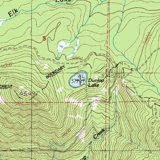 Topographic Map of Dunlap Lake Boat Launch, OR