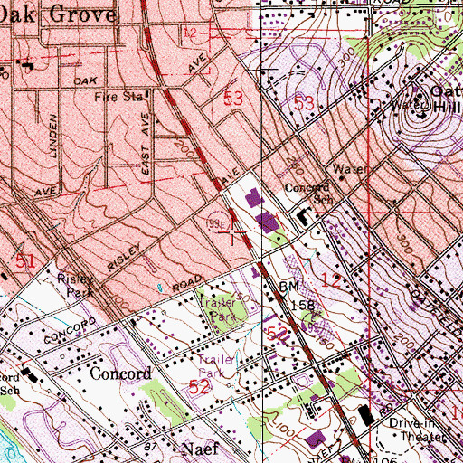 Topographic Map of G I Joes Park and Ride, OR