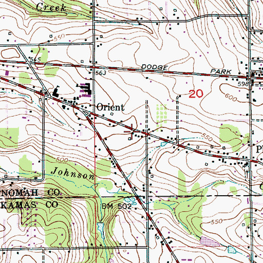 Topographic Map of Gresham Little Theatre, OR