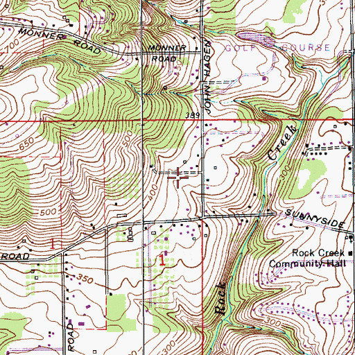 Topographic Map of Happy Valley City Hall, OR