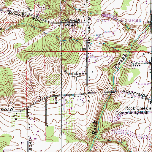 Topographic Map of Happy Valley Municipal Court, OR