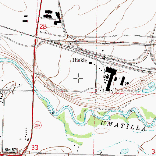 Topographic Map of Hermiston Power Project, OR