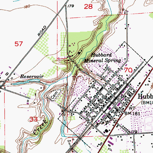 Topographic Map of Hubbard Public Works Department Office, OR