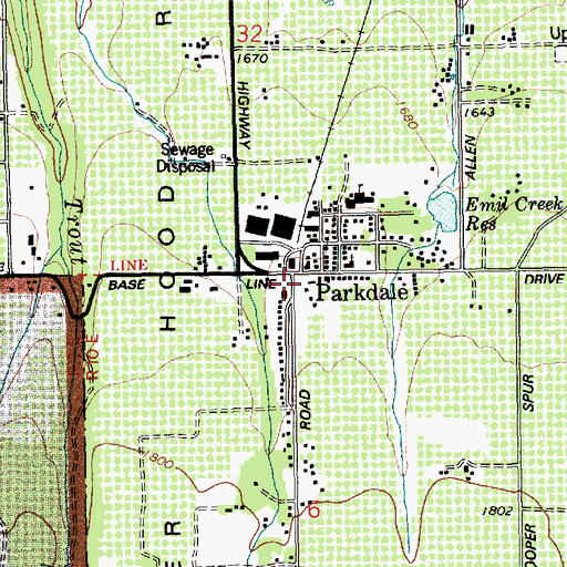 Topographic Map of Huston Museum, OR