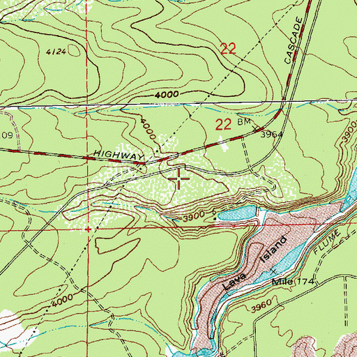 Topographic Map of Inn of the Seventh Mountain Outdoor Ice Rink, OR
