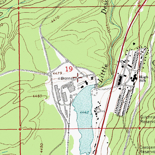Topographic Map of Interfor Pacific Gilchrist Biomass Facility, OR