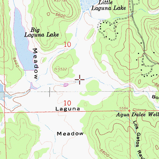 Topographic Map of Boiling Spring Ravine, CA