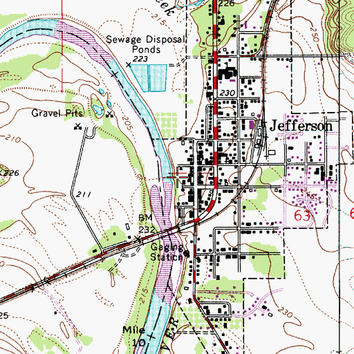 Topographic Map of Jefferson Public Library, OR