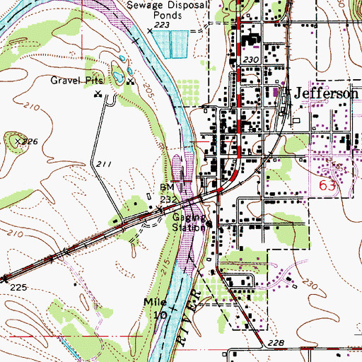 Topographic Map of Jefferson Ramp, OR
