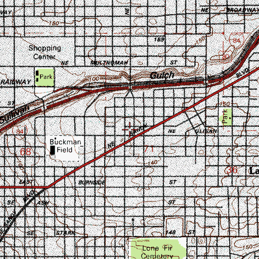 Topographic Map of Katu Heliport, OR